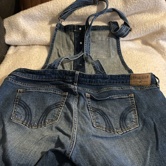 ❤️Hollister Overalls Denim Low-rise Sz L - Picture 3 of 5